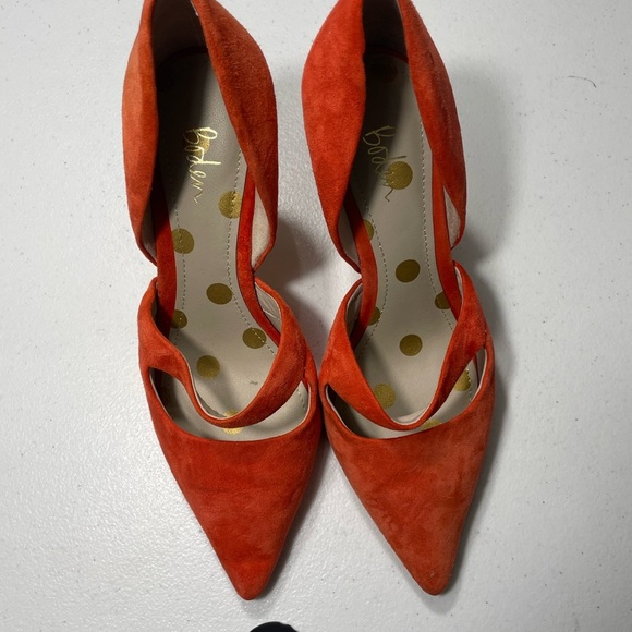 Womens Boden Vibrant Red Heels Size (38) 7 SB-AG - Picture 2 of 9